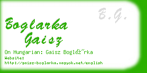 boglarka gaisz business card